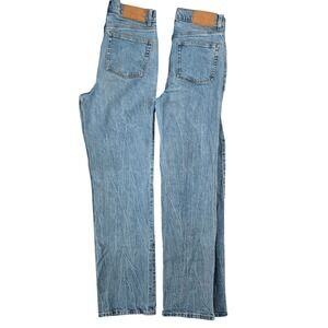 ASOS DESIGN (2 Pairs) Womens Tall 28/36 Straight Leg Light Jeans High Rise Denim